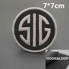 SIG SAUER Tactical Military Morale Patches Embroidery Badge with Hook Backing for Backpack Jackets Hat Decoration