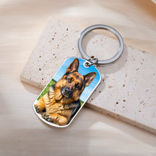 Print Demand Photo Keychain Personalized Custom Gift For Women Men Mother Father Dad Kid Child Family Stainless Steel Key Ring
