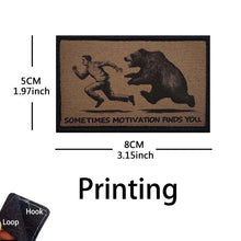 Funny Animals Saying,Sunset,Sunrise Scenery,Face Mask Emblem Fabric Applique Morale Badge Tactical Patches For Clothing,Backpack