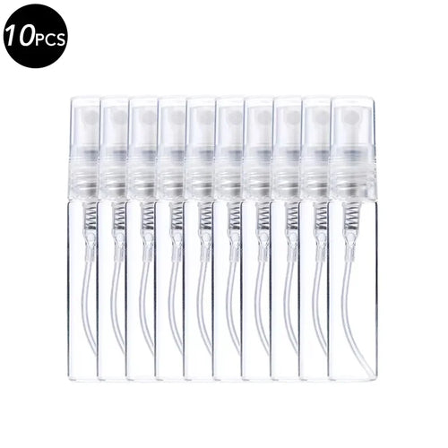 5/10Pcs 3ml 5ml 10ml Clear Mini Perfume Glass Bottle Empty Cosmetics