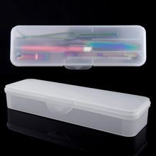 1Pc Rectangle Double-layer Nail Art Tool Empty Storage Box Tweezers