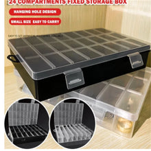 1Pack Plastic Storage Box 24 Grids Clear Plastic Organizer Box