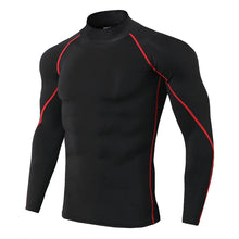 Men Bodybuilding Sport T-shirt Quick Dry Running Shirt Long Sleeve