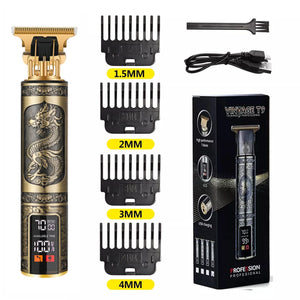 T9 LCD Electric Hairdresser Oil Shaving Head Electric Pusher Carving