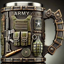 Military 3D Mug Beautiful Army Themed Creative Handmade Military Coffee Mug Gift for Veterans Kitchen Dining Drinkware