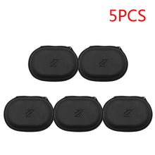 1-20PCS KZ Earphones Oval Storage Bag Wired Headphones PU Zipper