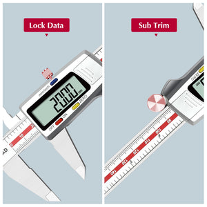 Digital Caliper,Stainless Steel Construction with Large LCD