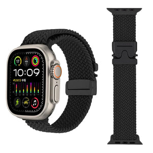 Braided Solo Loop Strap For Apple Watch band 44mm 45mm 46mm 40mm 41mm