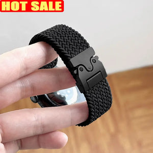Braided Solo Loop Strap For Apple Watch band 44mm 45mm 46mm 40mm 41mm