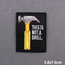 Warning Letters Embroidery Patches For Jeans Good Vibes Iron On patch Thermoadhesive Patches For Clothes Applique Stickes Logo