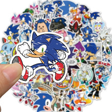 50Pcs/Set Cartoon Sonic Stickers Hedgehog Anime Toys Cartoon Graffiti