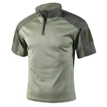 Summer Men's Outdoor Tactical Frog Suit Short Sleeve Camouflage Training Combat Shirt Breathable Tops Lightweight Fast Drying