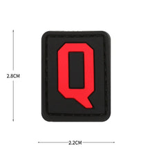 English Alphabet Letter Patches Letters Stripes Cloth Accessories Stickers Name hook loop Patches Tactical badge