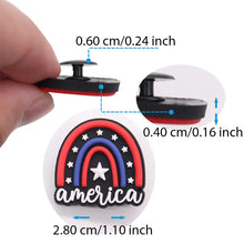 1-19Pcs Rainbow Star Eagle PVC Garden Shoe Charms USA Statue of Liberty Designer Accessories Fit Adult Backpack