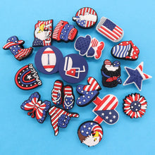 1-19Pcs Rainbow Star Eagle PVC Garden Shoe Charms USA Statue of Liberty Designer Accessories Fit Adult Backpack