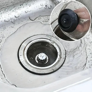 2Set Kitchen Sink Strainer With Handle & Stopper Replacement Drain