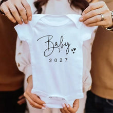 Pregnancy Reveal Baby Coming Soon 2027 Announcement Newborn Baby Bodysuit Romper Funny Boys Girls Outfits