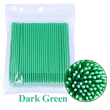 100Pcs Eyelash Cleaning Brush Lash Extension Micro Cotton Swab