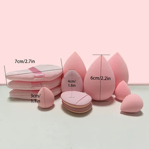 12pcs Small, Medium and Large Combination Set Makeup Puff Essential