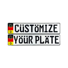 German License Plate with Coat of Arms (CUSTOM) - Embossed Aluminum Decor for Garage/Man Cave, Perfect for Automotive Enthusiast