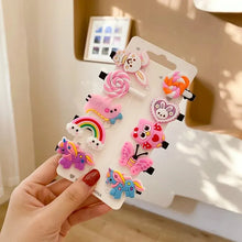 10PCS/Set New Girls Cute Cartoon Unicorn Hair Clips Kids Lovely