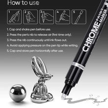 5/1pcs Chrome Pen Marker Mirror Waterproof Paint Repair For Rock