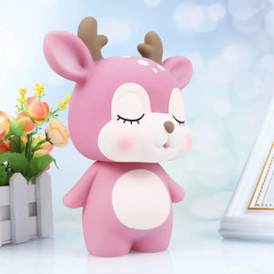 Cartoon Cute Deer Shape Piggy Bank Coin Storage Container Money Jar