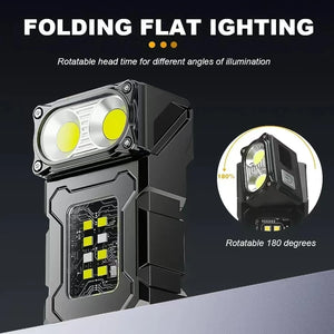 2024 New Multifunctional COB Flashlight Ajustable Angle LED Outdoor
