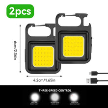 1pc COB Keychain Work Light, Flashlight With 4 Lighting Modes,