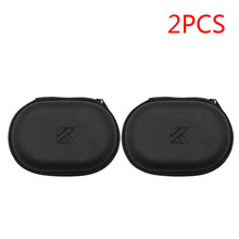 1-20PCS KZ Earphones Oval Storage Bag Wired Headphones PU Zipper
