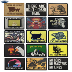 Funny Animal Morale Patches - Hook & Loop Embroidered Tactical Badges with Humorous Text for Backpacks & Vests