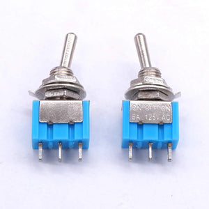 10Pcs DIY Toggle Switch ON-OFF-ON  3Pin 3 Position Latching MTS-103
