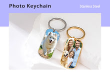 Print Demand Photo Keychain Personalized Custom Gift For Women Men Mother Father Dad Kid Child Family Stainless Steel Key Ring