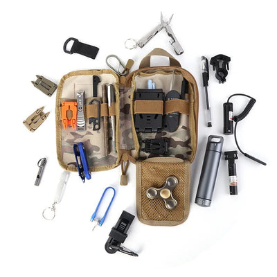 Molle Tactical EDC Pouch Waist Bag Mobile Phone Holder Outdoor Sports Hiking Camping Hunting Accessories EMT Organizer Pouches