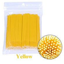 100Pcs Eyelash Cleaning Brush Lash Extension Micro Cotton Swab