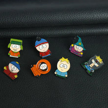 7pcs/set Cartoon TV Movie Cartman Figure Badges Lapel Pins for