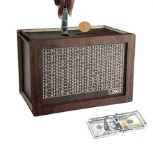 1pcs Money Wood Box Piggy Bank Wood Money Bank Reusable Money Box with
