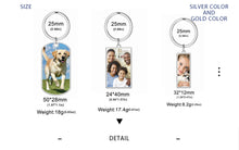 Print Demand Photo Keychain Personalized Custom Gift For Women Men Mother Father Dad Kid Child Family Stainless Steel Key Ring
