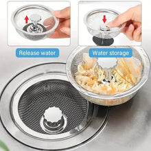 2Set Kitchen Sink Strainer With Handle & Stopper Replacement Drain