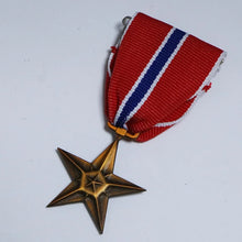 1Pc US Army Bronze Five Pointed Star Honor Medal Re Engraved 3D Pin Badge Craft Copy