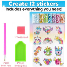 DIY 12 Stickers Diamond Paintings Kit Create Arts Education Craft