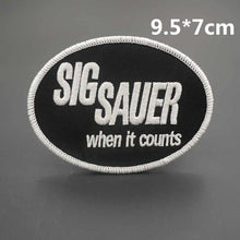 SIG SAUER Tactical Military Morale Patches Embroidery Badge with Hook Backing for Backpack Jackets Hat Decoration