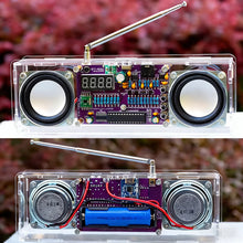87.5MHz–108MHz Dual-Channel FM Radio with Digital Display – DIY Electronics Kit with Type-C Port Suitable for audio learning etc