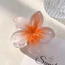8cm Boho Gradient Large Flower Acrylic Hair Clip for Women Sweet Hair