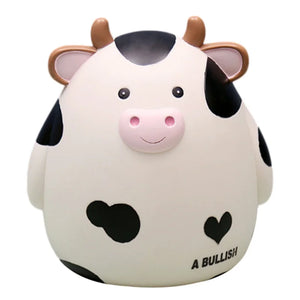 1PC Cute Cow Piggy Bank Money Plastic Coin For Attracting Money Jar