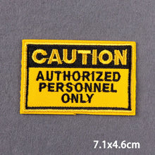 Warning Letters Embroidery Patches For Jeans Good Vibes Iron On patch Thermoadhesive Patches For Clothes Applique Stickes Logo