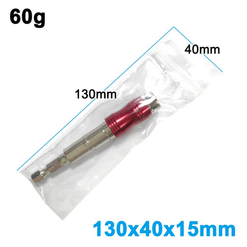 1PC Red Curved Hexagonal Handle Directional Extension Rod Magnetic