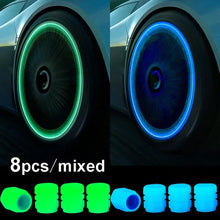 1-20PCS Luminous Car Tire Valve Cap Fluorescent Night Glowing Decor