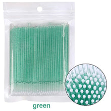 100Pcs Eyelash Cleaning Brush Lash Extension Micro Cotton Swab