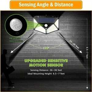 1/2/4/6Pcs 100 LED Wall Lights Outdoor Solar Lamp PIR Motion Sensor